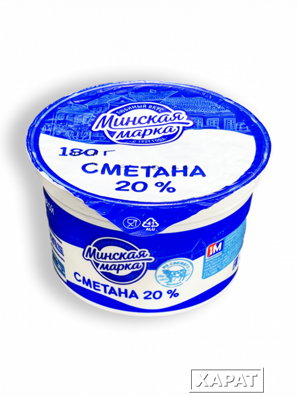 Фото Сметана Минская марка 20% 180г стакан