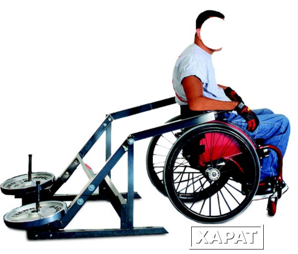 Фото Жим вниз для инвалидов-колясочников (свободный вес)