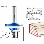 Фото Фреза кромочная калевочная №1, D= 31,8мм, рабочая длина-15мм, радиус-9,5мм, хв.-8мм, d-9,5мм, ЗУБР Профессионал