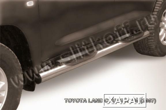 Фото Slitkoff Защита порогов d76 с проступями Toyota Land Cruiser 200 2007
