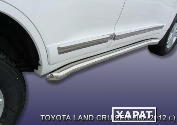 Фото Slitkoff Защита порогов d76 с гибами Toyota Land Cruiser 200 2012