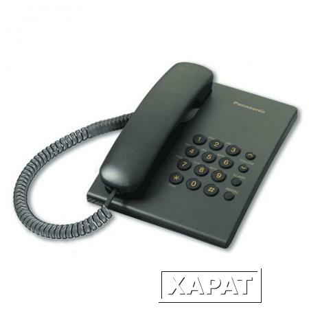 Фото Телефон PANASONIC KX-TS2350RUB, черный, повторный набор, тональный/импульсный режим
