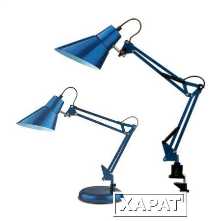 Фото Настольная лампа 2133/1T ODL11 915 синий металлик E27 60W 220V IXAR | 0032105 ODEON LIGHT