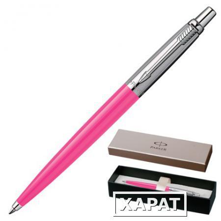 Фото Ручка шариковая PARKER "Jotter Tactical Coral BP", корпус розовый, пластик, нержавеющая сталь, синяя