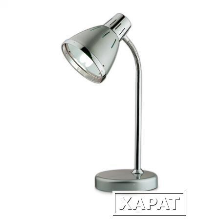 Фото Настольная лампа 2222/1T ODL12 910 серый металлик E27 60W 220V HINT | 0032928 ODEON LIGHT