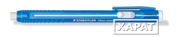 Фото Ластик-карандаш 528 50 с пластиковым держателем Mars, синий