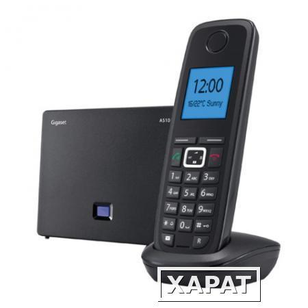 Фото Радиотелефон IP GIGASET A510 IP, память на 150 номеров, SIP DECT, АОН, спикерфон, цвет черный
