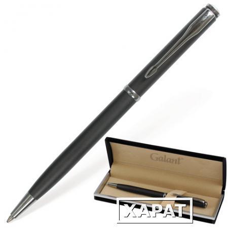 Фото Ручка шариковая GALANT "Arrow Chrome Grey", подарочная, корпус темно-серый, хромированные детали, синяя