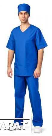 Фото Комплект хирурга цв. васильковый/куртка, брюки, головной убор