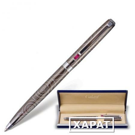 Фото Ручка шариковая GALANT "Kawasaki", подарочная, корпус серебристый, хромированные детали, синяя