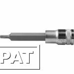 Фото Торцовая бита-головка KRAFTOOL "INDUSTRIE QUALITAT", удлиненная, материал S2, TORX, сатинированная, 1/2", Т25