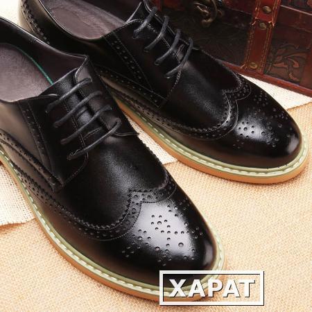 Фото Обувь кожаная мужская кожа мужская обувь осень 2015 новые Брок резные приливные обувь кожа случайных хлопка обувь Англии