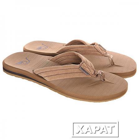 Фото Шлепанцы Quiksilver Carver Suede Tan - Solid