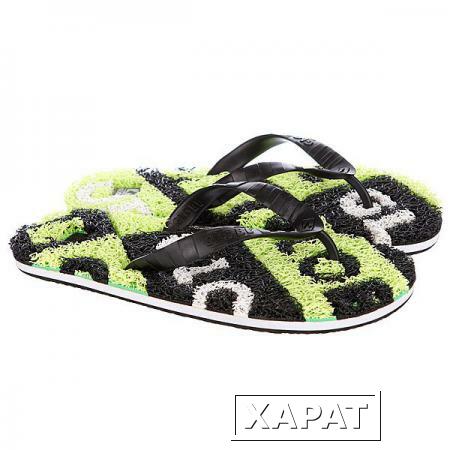 Фото Шлепанцы Globe Merkin Typo Black/White/Lime