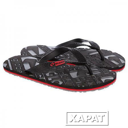 Фото Шлепанцы Globe Closeout Black/Charcoal/Red