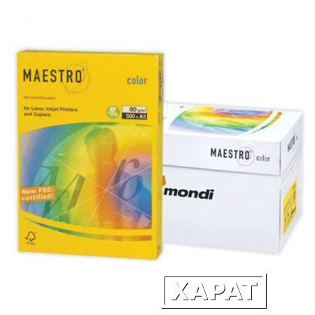 Фото Бумага MAESTRO color А3, 80 г/м2, 500 л., интенсивная канареечно-желтая CY39