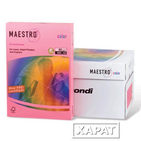 Фото Бумага MAESTRO color, А3, 80 г/м2, 500 л, неоново-розовая NEOPI