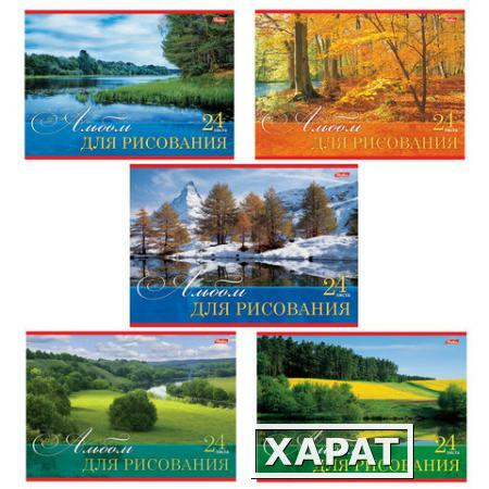 Фото Альбом для рисования, 24 л., HATBER, обложка мелованный картон, 100 г/м2, "Русские просторы" (5 видов)