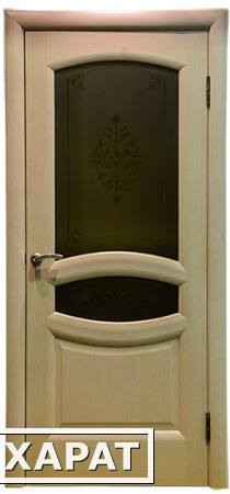 Фото Двери PRORAB Дверь остекленная 200х80 Александрия беленый дуб ГР5М