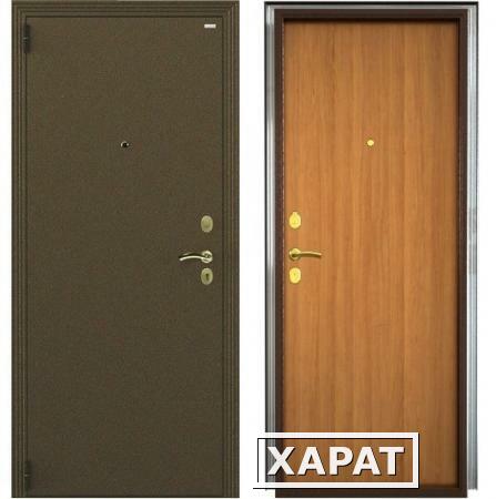 Фото Стальная дверь Гардиан Фактор К медный антик/светлый орех левая 2 замка 980x2050 мм
