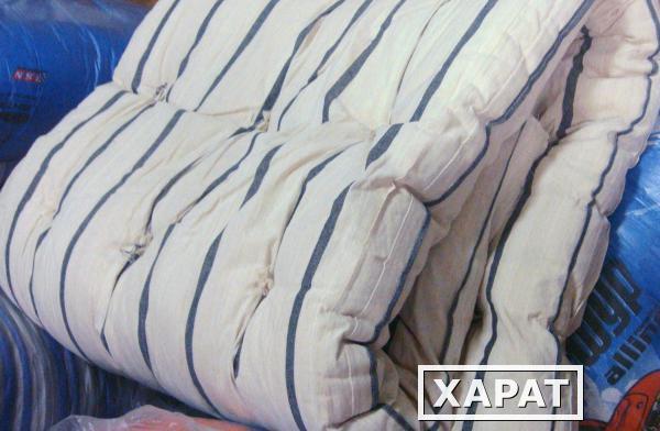 Фото Матрас ватный хлопковая вата прима ГОСТ в тике 100% хб 70х190х7 (различные размеры). Только оптом.