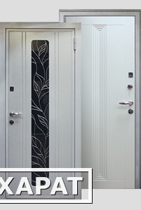 Фото Стальная дверь с двумя декоративными панелями
