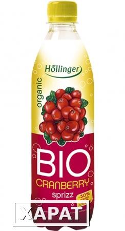 Фото Натуральный безалкогольный газированный напиток с добавлением сока клюквы Hollinger BIO CRANBERRY Sprizz, 500 мл