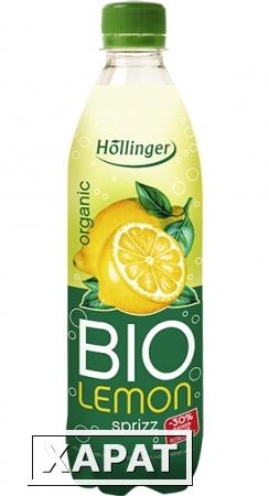 Фото Натуральный безалкогольный газированный напиток с добавлением сока лимона Hollinger BIO LEMON Sprizz, 500 мл