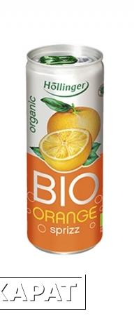 Фото Натуральный безалкогольный газированный напиток с добавлением сока апельсина Hollinger BIO ORANGE Sprizz, 250 мл