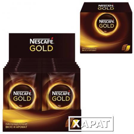 Фото Кофе растворимый NESCAFE "Gold", сублимированный, 30 пакетов по 2 г (упаковка 60 г)