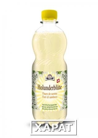 Фото Натуральный газированный напиток на основе экстракта цветков бузины, собранных вручную Holderhof Holunderblüten BIO, 500 мл