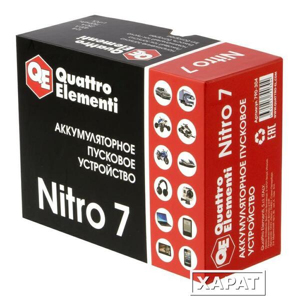 Фото Пусковое устройство QUATTRO ELEMENTI Nitro  7  (12В, 7500 мАч, 400А,  USB, LCD -  фонарь) (Арт. 790-304)