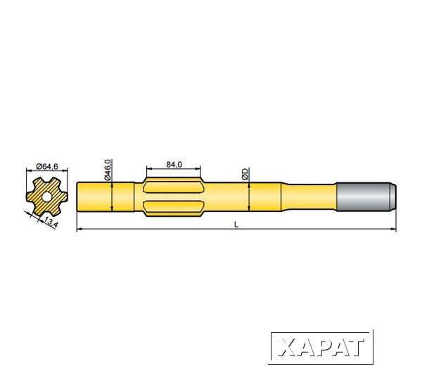 Фото Хвостовик аналог Ingersoll YH 65, YH 70