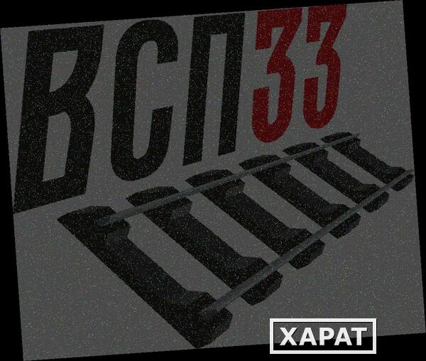 Фото кoмплект cкреплeний КБ50 на шпaлy жб ш1 4 закладных болтa в сборe 4 клеммных б