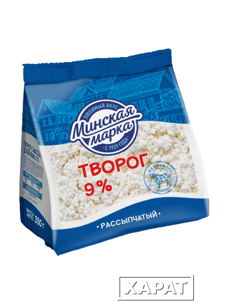 Фото Творог Минская марка рассыпчатый 9% 350г пакет