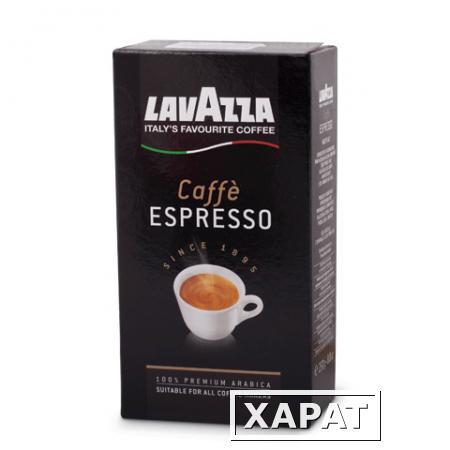 Фото Кофе молотый LAVAZZA (Лавацца) "Caffe Espresso", натуральный, 250 г, вакуумная упаковка