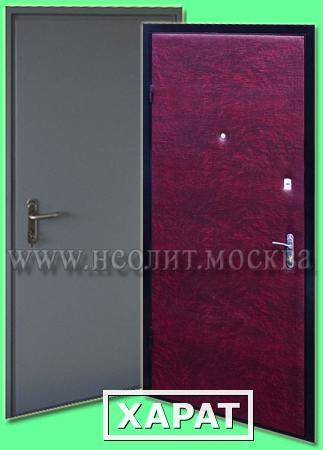 Фото Металлическая дверь эконом класса модель Стандарт-2, отделка покрас и винилкожа