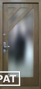 Фото Стальные двери с зеркалом