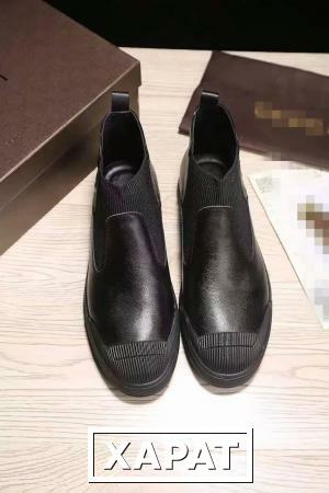 Фото Европе падение моды голову зерна телячьей кожи простые мужчины высокие ботинки Великобритании Джокер классические мужские сапоги