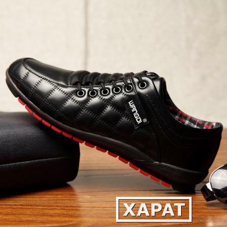 Фото Весна Мужская повседневная обувь мода Мужские ботинки воздуха корейские приливные обувь Великобритании Чистка бизнес низкой отрезока обувь мужчин