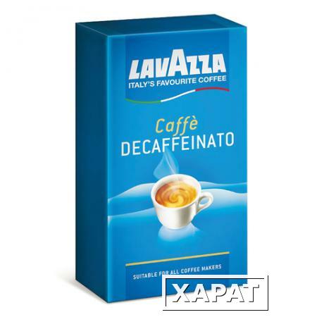 Фото Кофе молотый LAVAZZA (Лавацца) "Dek", без кофеина, 250 г, вакуумная упаковка