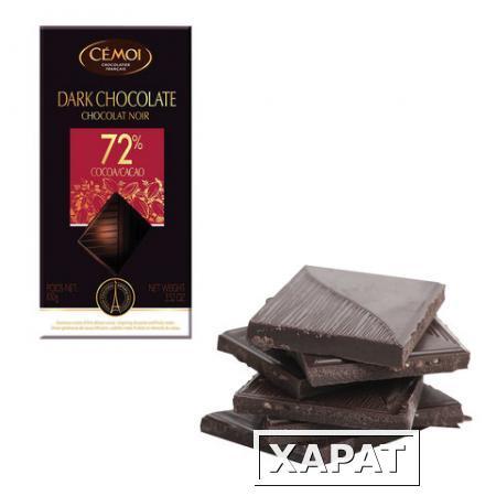 Фото Шоколад CEMOI (Семуа) "Dark Chocolate", горький, 72% какао, 100 г, Франция
