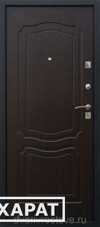 Фото Китайская дверь металлическая входная Черный шелк Ульяновск (Венге)