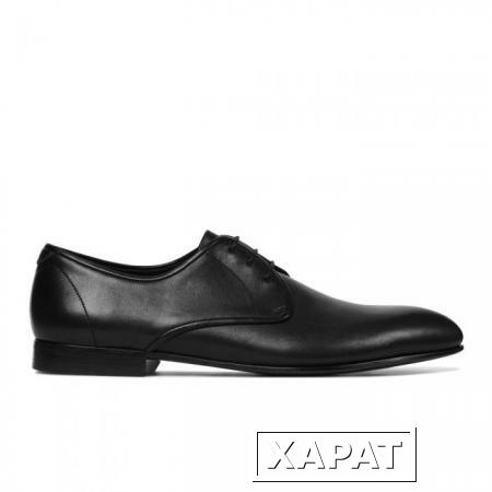Фото CORSOCOMO Кожаные ботинки на шнуровке черного цвета