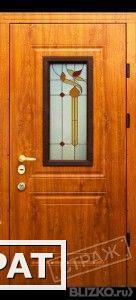 Фото Дверь входная бронированная STRAG Lattise ВИТРАЖ для частного дома