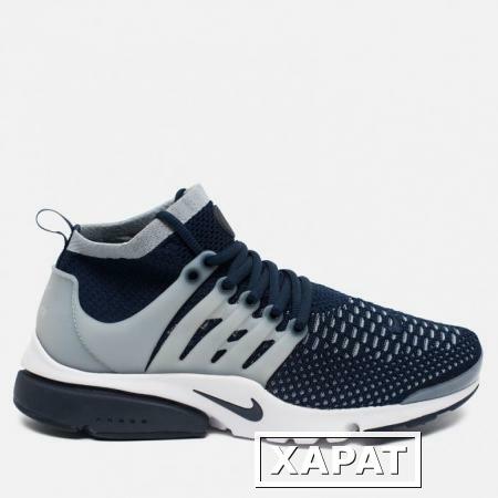 Фото Nike Air Presto Flyknit Ultra College Navy/Wolf Grey