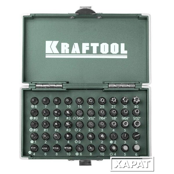 Фото KRAFTOOL X-Drive 50 шт, Набор кованых торсионных бит (26065-H50)