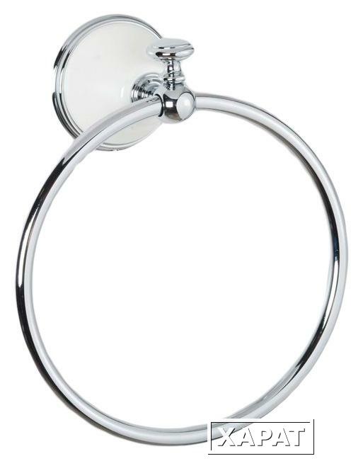 Фото Полотенцедержатель кольцо Tiffany World Harmony TWHA015bi/cr, белый/хром