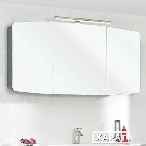 Фото Pelipal Cassca CS-SPS05 ComfortN Зеркальный шкаф 1200*670*170 ComfortN, с подсвет,3 дверцы, графит