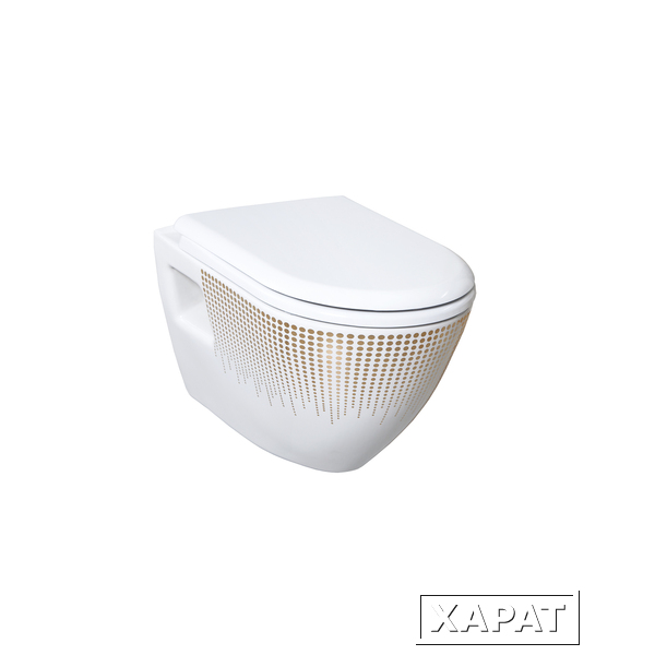 Фото CREAVIT DEKOR TP325-11CB00E-NA00 (TP325.001T0) ЗОЛОТО КРУГИ Чаша для унитаза